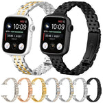 Bracelete de Relógio em Aço com Fivela de Estilingue para Cintura Pequena, Para Apple Watch 46mm / 49mm / 45mm / 44mm, Para Apple Watch 42mm / 41mm / 40mm / 38mm