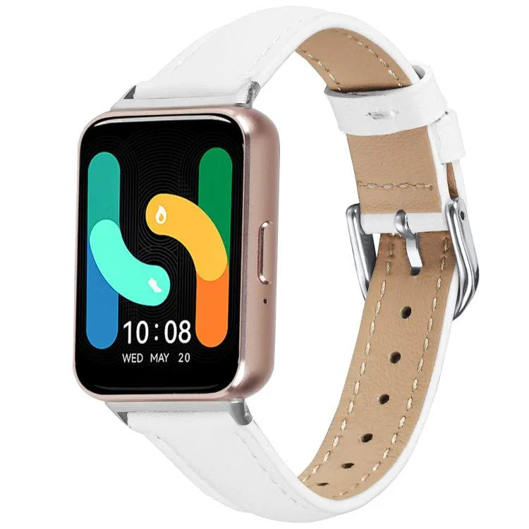 Correia de Relógio Slim em Couro Genuíno, Para Samsung Galaxy Fit3