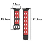Pulseira de Silicone Oceano Bicolor com Dupla Fileira de Furos, para Apple Watch 46mm / 49mm / 45mm / 44mm