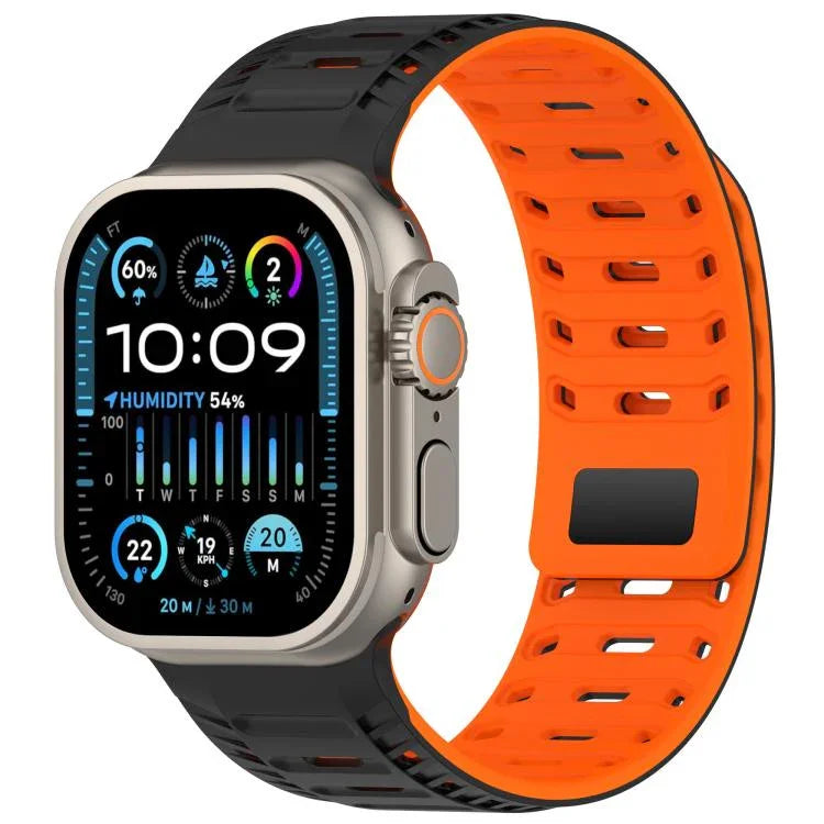Bracelete de Relógio em Silicone Magnético Mountain Armor, Para Apple Watch 46mm / 49mm / 45mm / 44mm, Para Apple Watch 42mm / 41mm / 40mm / 38mm