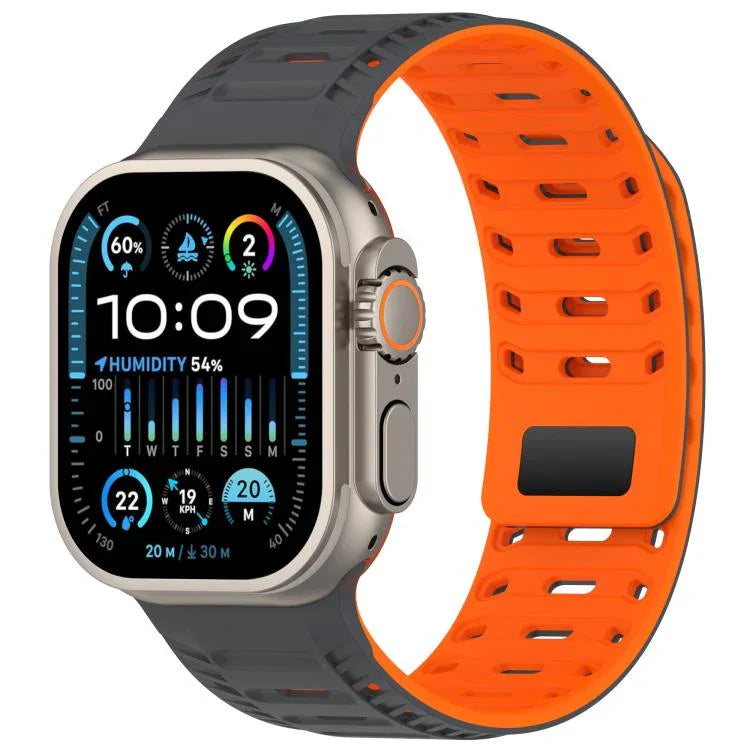 Bracelete de Relógio em Silicone Magnético Mountain Armor, Para Apple Watch 46mm / 49mm / 45mm / 44mm, Para Apple Watch 42mm / 41mm / 40mm / 38mm