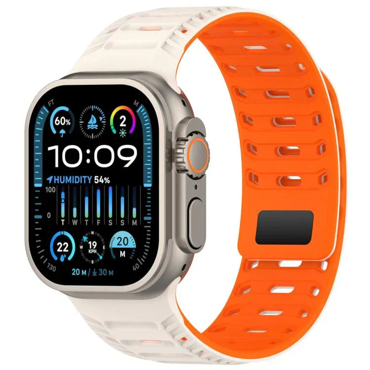 Bracelete de Relógio em Silicone Magnético Mountain Armor, Para Apple Watch 46mm / 49mm / 45mm / 44mm, Para Apple Watch 42mm / 41mm / 40mm / 38mm
