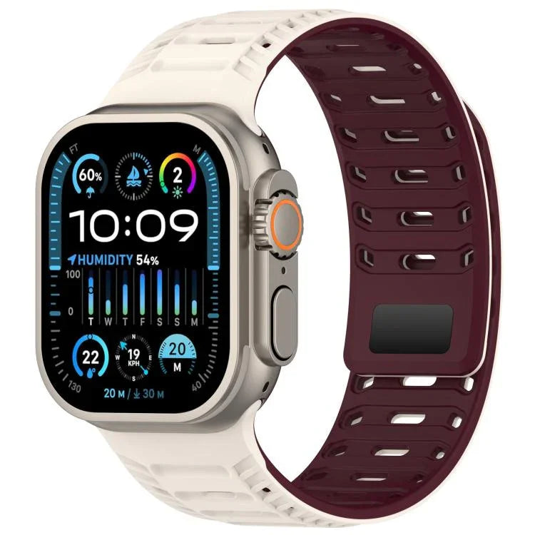 Bracelete de Relógio em Silicone Magnético Mountain Armor, Para Apple Watch 46mm / 49mm / 45mm / 44mm, Para Apple Watch 42mm / 41mm / 40mm / 38mm