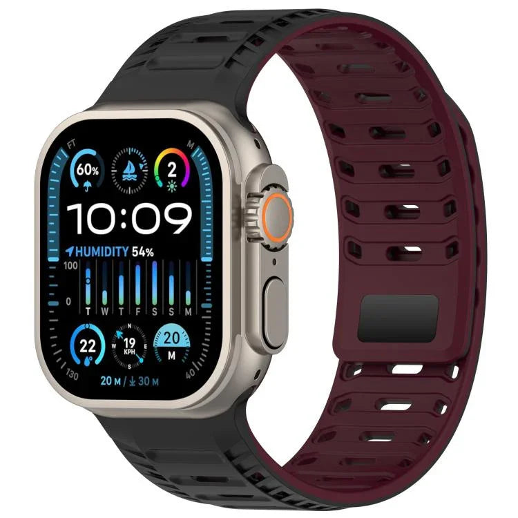 Bracelete de Relógio em Silicone Magnético Mountain Armor, Para Apple Watch 46mm / 49mm / 45mm / 44mm, Para Apple Watch 42mm / 41mm / 40mm / 38mm