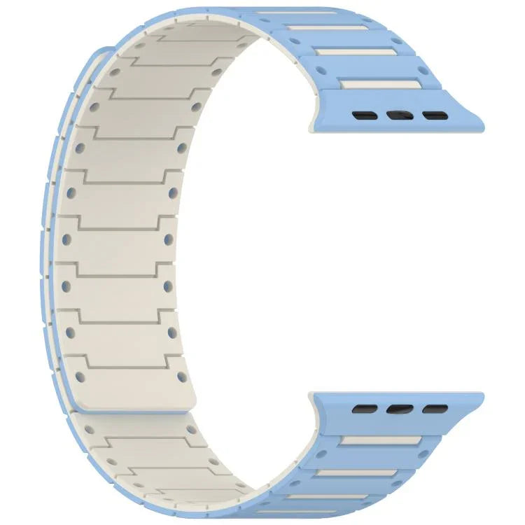 Bracelete de Relógio Bicolor Magnético Piano Espírito Colorido, Para Apple Watch 46mm / 49mm / 45mm / 44mm