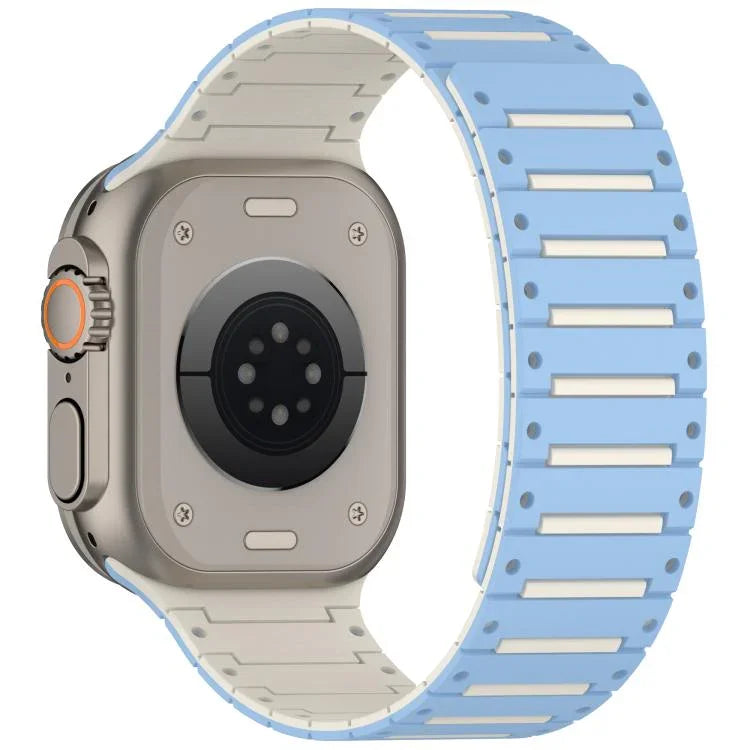 Bracelete de Relógio Bicolor Magnético Piano Espírito Colorido, Para Apple Watch 46mm / 49mm / 45mm / 44mm