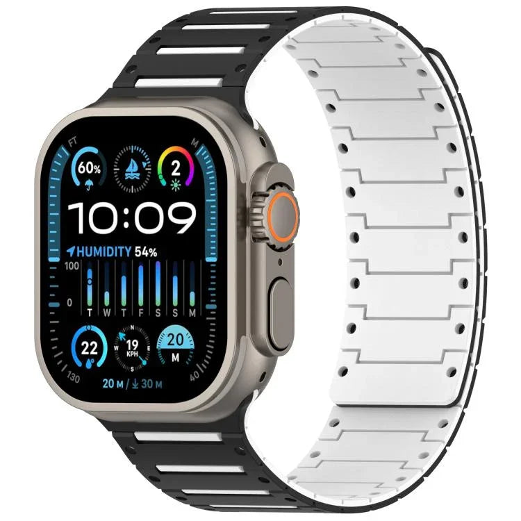 Bracelete de Relógio Bicolor Magnético Piano Espírito Colorido, Para Apple Watch 46mm / 49mm / 45mm / 44mm