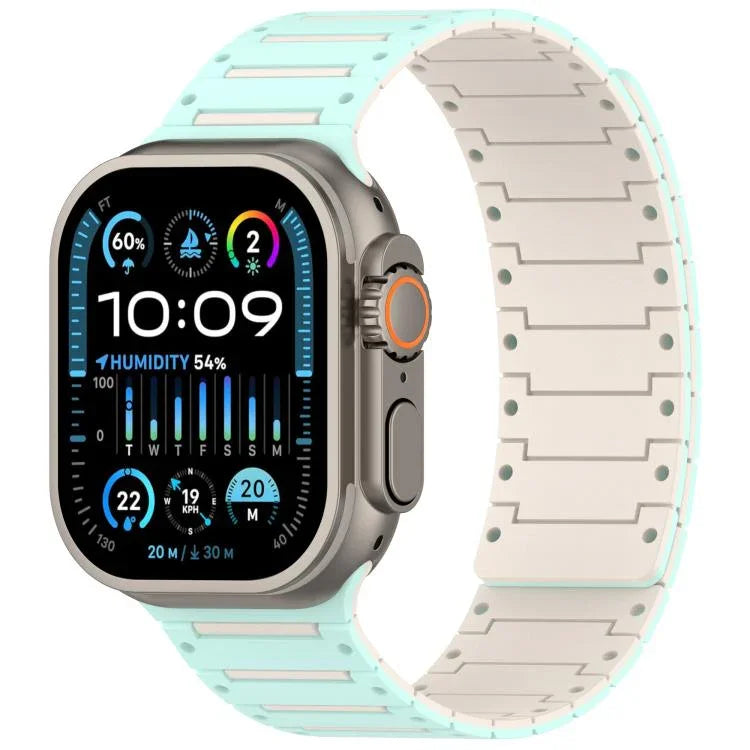 Bracelete de Relógio Bicolor Magnético Piano Espírito Colorido, Para Apple Watch 46mm / 49mm / 45mm / 44mm