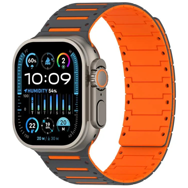 Bracelete de Relógio Bicolor Magnético Piano Espírito Colorido, Para Apple Watch 46mm / 49mm / 45mm / 44mm