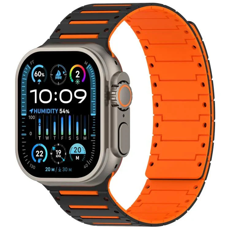 Bracelete de Relógio Bicolor Magnético Piano Espírito Colorido, Para Apple Watch 46mm / 49mm / 45mm / 44mm