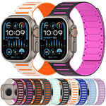 Bracelete de Relógio Bicolor Magnético Piano Espírito Colorido, Para Apple Watch 46mm / 49mm / 45mm / 44mm