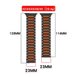 Bracelete de Relógio Bicolor Magnético Piano Espírito Colorido, Para Apple Watch 46mm / 49mm / 45mm / 44mm