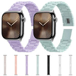 Bracelete de Relógio em PC com Fivela Magnética de Três Contas Candy, Para Apple Watch 46mm / 49mm / 45mm / 44mm, Para Apple Watch 42mm / 41mm / 40mm / 38mm