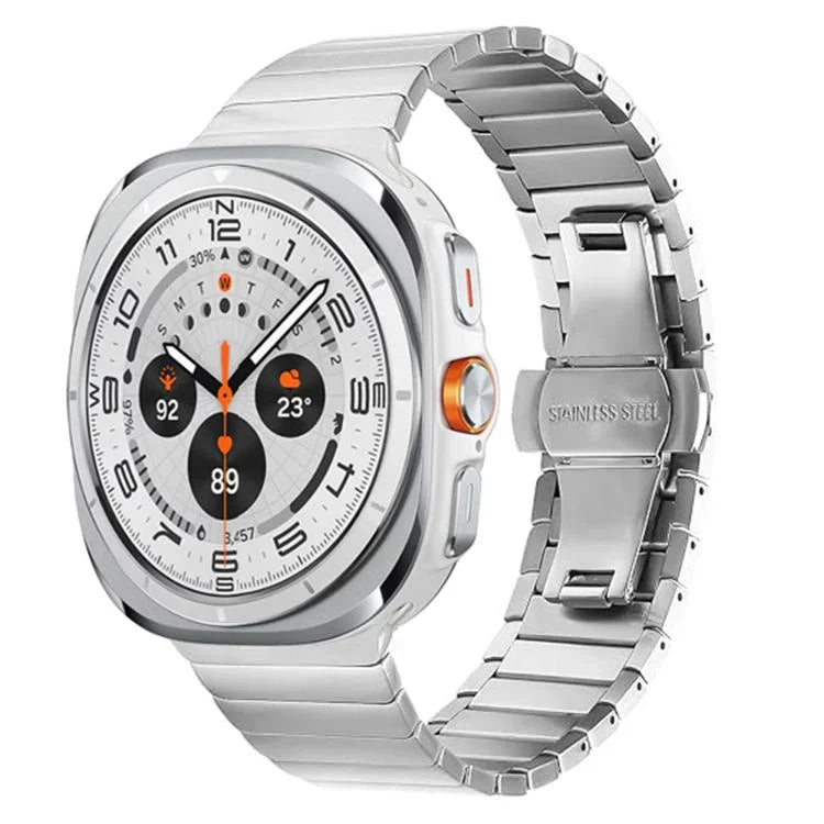 Correia de Relógio em Aço Inoxidável com Fecho Borboleta de Uma Conta, Para Samsung Galaxy Watch Ultra 47mm / Ultra 2025