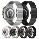 One-bead Butterfly Buckle Stainless Steel Watch Band, For Samsung Galaxy Watch Ultra 47mm / Ultra 2025
