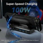 WAVLINK UHP3426 Adaptador Hub Docking Station 6 em 1 Gigabit RJ45 100W PD para Steam Deck