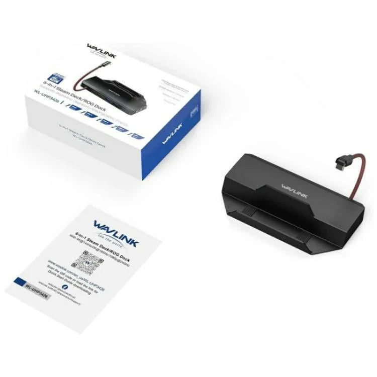 WAVLINK UHP3426 Adaptador Hub Docking Station 6 em 1 Gigabit RJ45 100W PD para Steam Deck