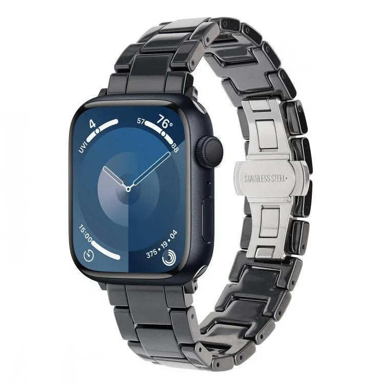 Bracelete de Relógio em Cerâmica com Textura de Tanque, Para Apple Watch 46mm / 49mm / 45mm / 44mm, Para Apple Watch 42mm / 41mm / 40mm / 38mm