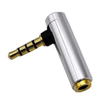 Adaptador de Áudio JUNSUNMAY 90 Graus Ângulo Direito 3,5mm TRRS Macho para Fêmea