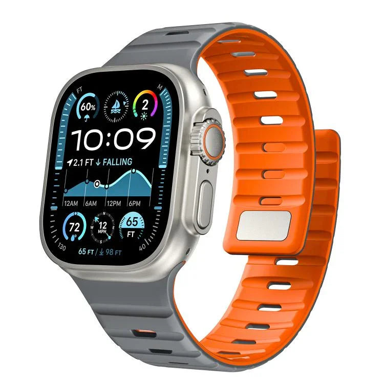 Correia Magnética de Silicone Norman, Para Apple Watch 46mm / 49mm / 45mm / 44mm, Para Apple Watch 42mm / 41mm / 40mm / 38mm