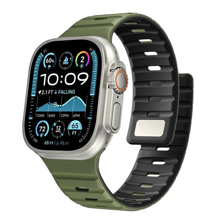Correia Magnética de Silicone Norman, Para Apple Watch 46mm / 49mm / 45mm / 44mm, Para Apple Watch 42mm / 41mm / 40mm / 38mm