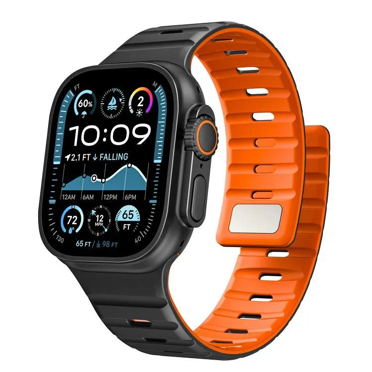 Correia Magnética de Silicone Norman, Para Apple Watch 46mm / 49mm / 45mm / 44mm, Para Apple Watch 42mm / 41mm / 40mm / 38mm