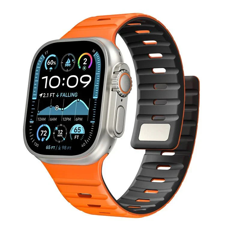 Correia Magnética de Silicone Norman, Para Apple Watch 46mm / 49mm / 45mm / 44mm, Para Apple Watch 42mm / 41mm / 40mm / 38mm