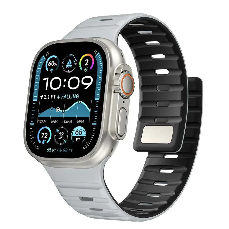 Correia Magnética de Silicone Norman, Para Apple Watch 46mm / 49mm / 45mm / 44mm, Para Apple Watch 42mm / 41mm / 40mm / 38mm