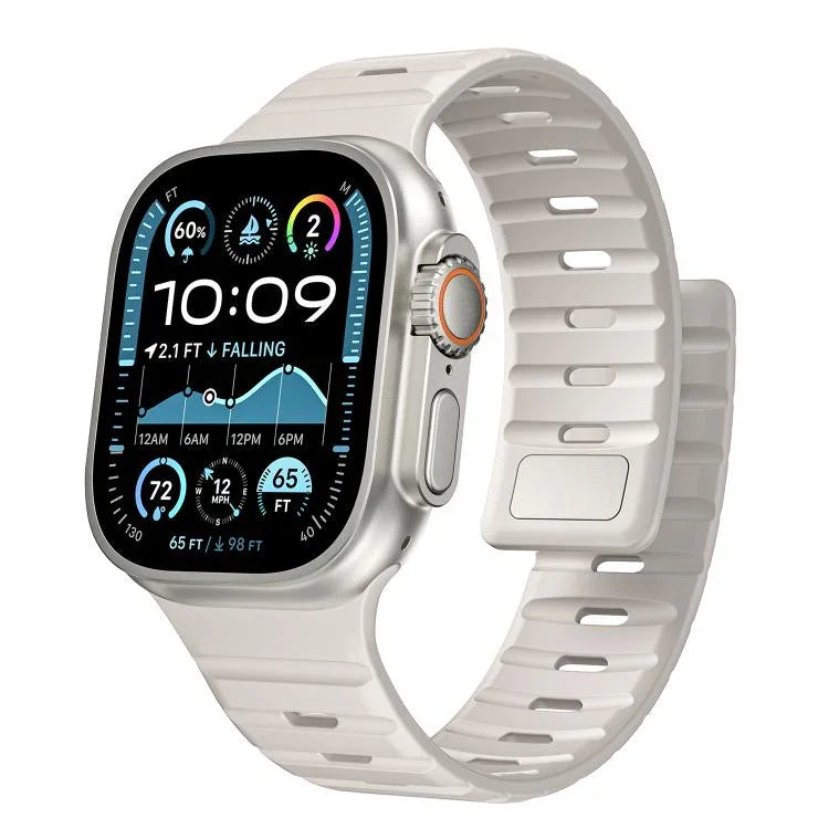 Correia Magnética de Silicone Norman, Para Apple Watch 46mm / 49mm / 45mm / 44mm, Para Apple Watch 42mm / 41mm / 40mm / 38mm