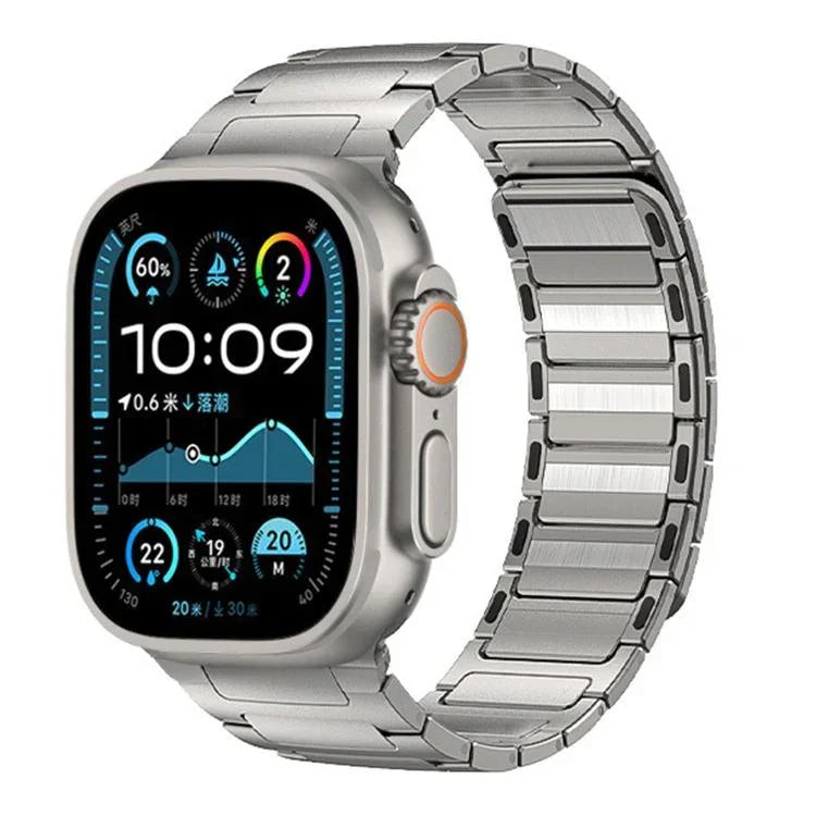 Correia Magnética em Aço Inoxidável I-Beam, Para Apple Watch 46mm / 49mm / 45mm / 44mm, Para Apple Watch 42mm / 41mm / 40mm / 38mm