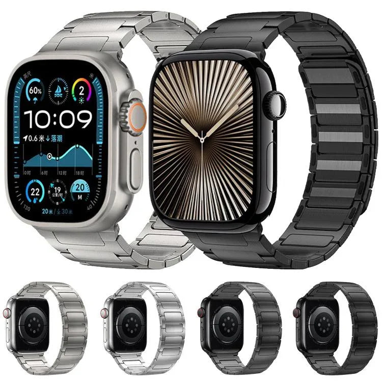 Correia Magnética em Aço Inoxidável I-Beam, Para Apple Watch 46mm / 49mm / 45mm / 44mm, Para Apple Watch 42mm / 41mm / 40mm / 38mm