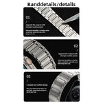 Correia Magnética em Aço Inoxidável I-Beam, Para Apple Watch 46mm / 49mm / 45mm / 44mm, Para Apple Watch 42mm / 41mm / 40mm / 38mm