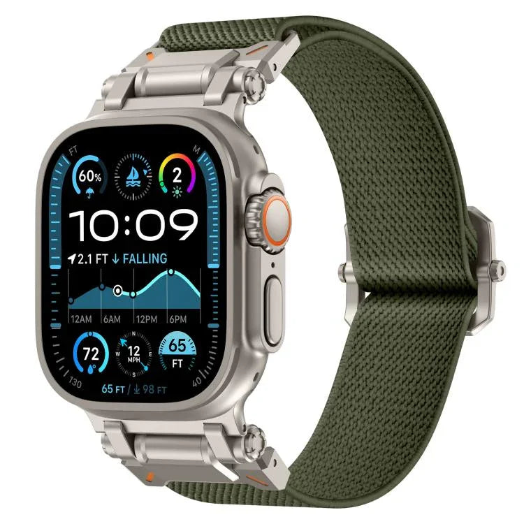 Correia de Relógio Explorer em Poliéster e Nylon, Para Apple Watch 46mm / 49mm / 45mm / 44mm