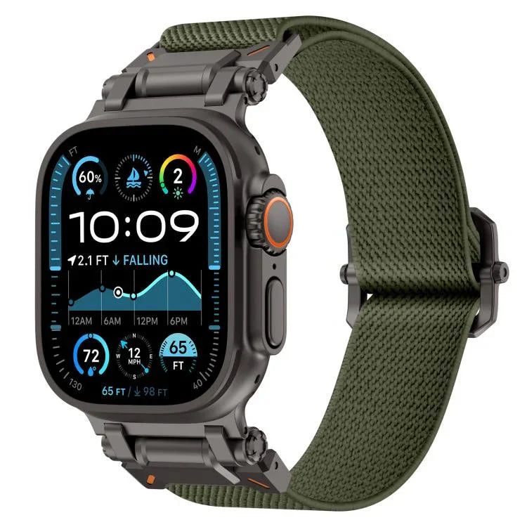 Correia de Relógio Explorer em Poliéster e Nylon, Para Apple Watch 46mm / 49mm / 45mm / 44mm
