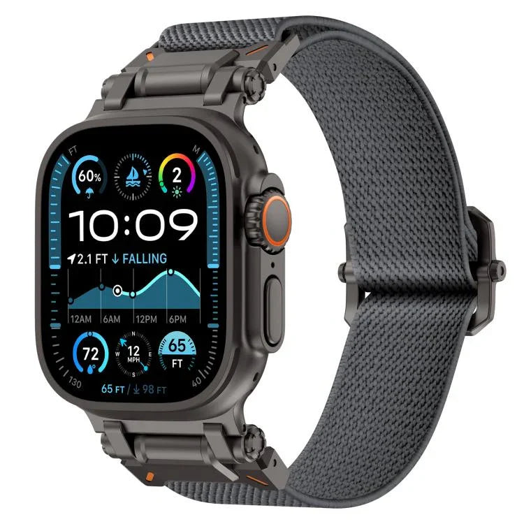 Correia de Relógio Explorer em Poliéster e Nylon, Para Apple Watch 46mm / 49mm / 45mm / 44mm