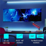 NORTH BAYOU L60 RGB Light Desk Mount Bracket 32-60 Inch Gaming Monitor Arm Stand, L60