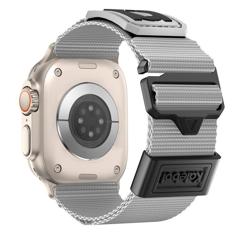 Correia de Relógio Desportiva em Nylon Trançado Kalebol, Para Apple Watch 46mm / 49mm / 45mm / 44mm, Para Apple Watch 42mm / 41mm / 40mm / 38mm
