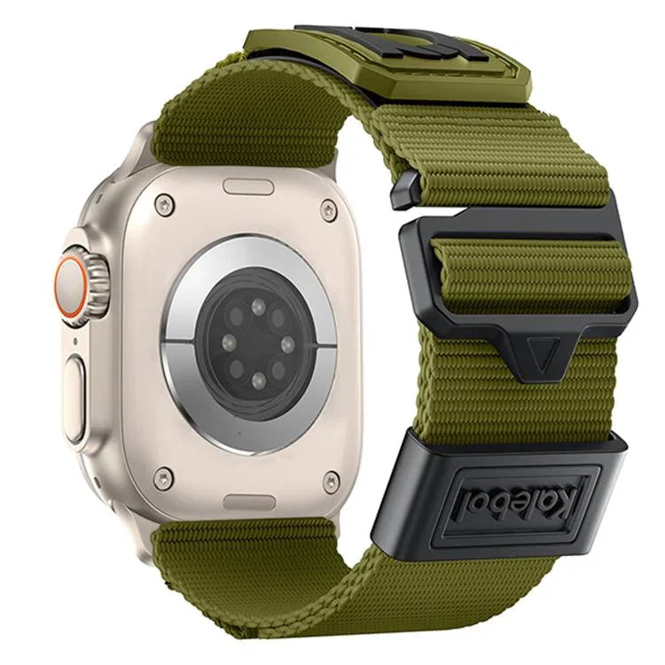 Correia de Relógio Desportiva em Nylon Trançado Kalebol, Para Apple Watch 46mm / 49mm / 45mm / 44mm, Para Apple Watch 42mm / 41mm / 40mm / 38mm