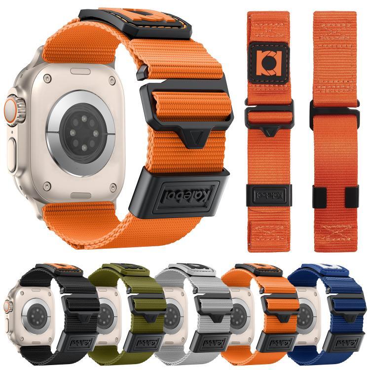 Correia de Relógio Desportiva em Nylon Trançado Kalebol, Para Apple Watch 46mm / 49mm / 45mm / 44mm, Para Apple Watch 42mm / 41mm / 40mm / 38mm