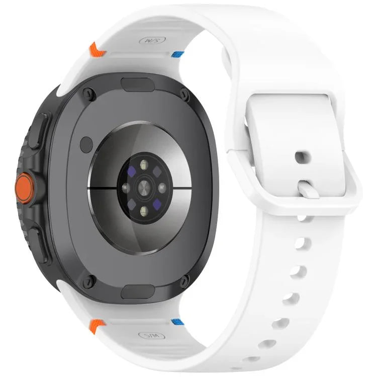 Para Samsung Galaxy Watch8 / Watch8 Classic Correia de Relógio em Silicone de Cor Sólida com Costura, S, M