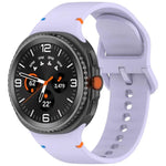 Para Samsung Galaxy Watch8 / Watch8 Classic Correia de Relógio em Silicone de Cor Sólida com Costura, S, M