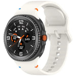 Para Samsung Galaxy Watch8 / Watch8 Classic Correia de Relógio em Silicone de Cor Sólida com Costura, S, M