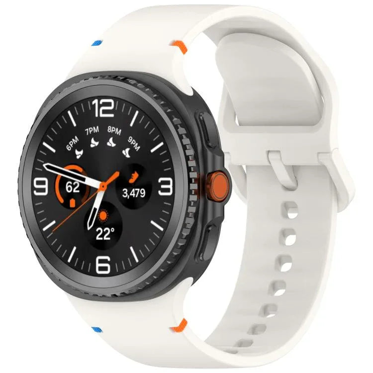 Para Samsung Galaxy Watch8 / Watch8 Classic Correia de Relógio em Silicone de Cor Sólida com Costura, S, M
