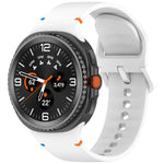 Para Samsung Galaxy Watch8 / Watch8 Classic Correia de Relógio em Silicone de Cor Sólida com Costura, S, M