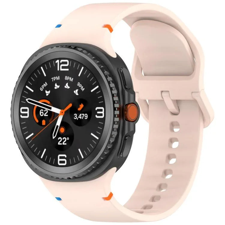 Para Samsung Galaxy Watch8 / Watch8 Classic Correia de Relógio em Silicone de Cor Sólida com Costura, S, M