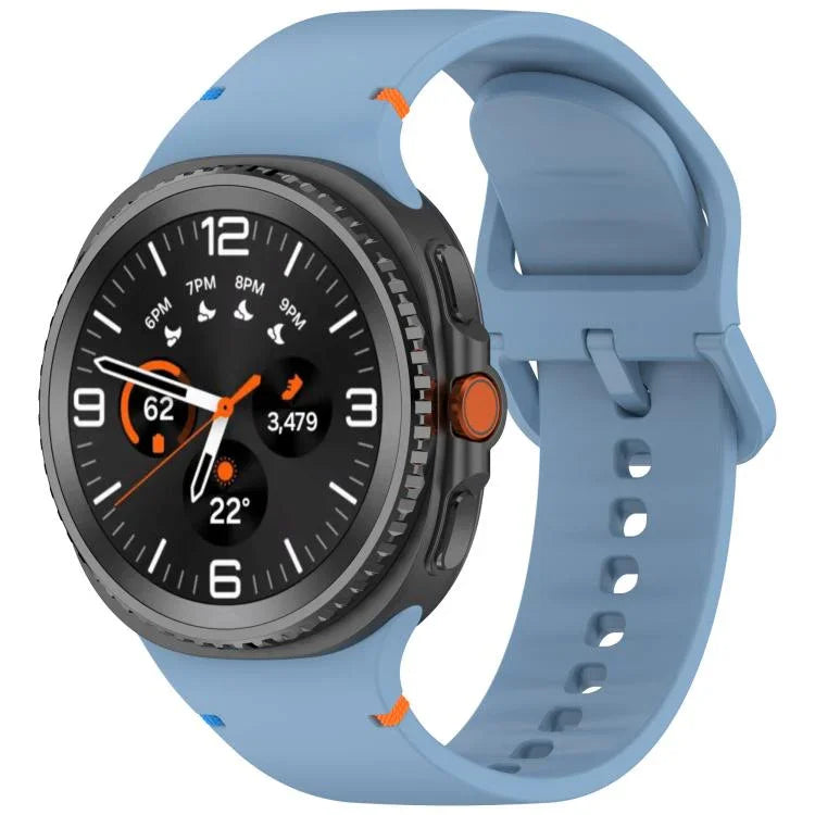 Para Samsung Galaxy Watch8 / Watch8 Classic Correia de Relógio em Silicone de Cor Sólida com Costura, S, M