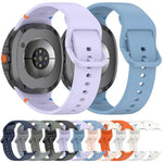 Para Samsung Galaxy Watch8 / Watch8 Classic Correia de Relógio em Silicone de Cor Sólida com Costura, S, M