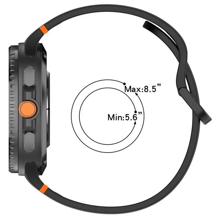 Para Samsung Galaxy Watch8 / Watch8 Classic Correia de Relógio em Silicone de Cor Sólida com Costura, S, M