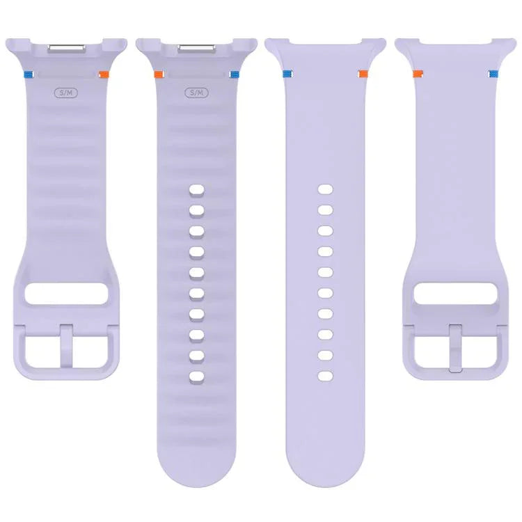 Para Samsung Galaxy Watch8 / Watch8 Classic Correia de Relógio em Silicone de Cor Sólida com Costura, S, M