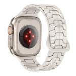 Correia de Relógio Magnética em Silicone com Escamas de Dragão de Aço, Para Apple Watch 46mm / 49mm / 45mm / 44mm